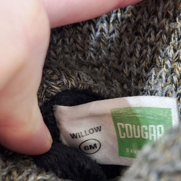 Cougar Willow grey suede brown leather pull on waterproof snow boot womens 6 - Picture 6 of 8